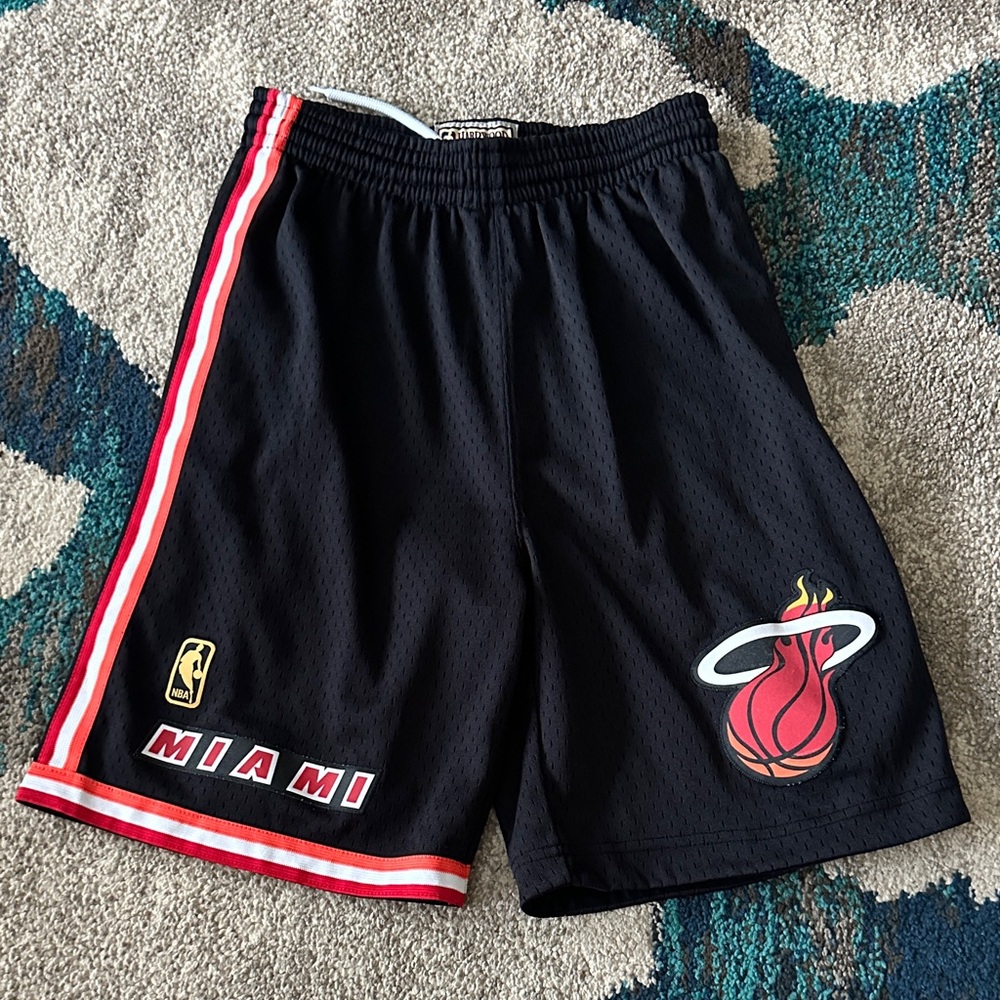 NBA Miami Heat Black Athletic Shorts
